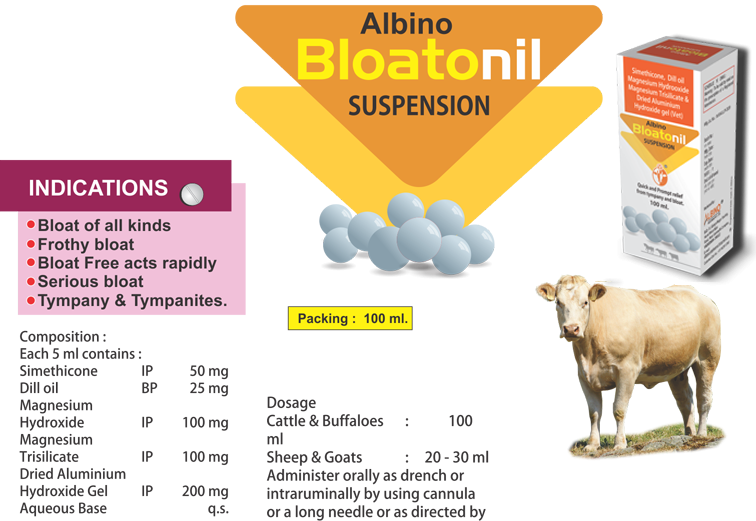 Bloatonil Susp. – Albino Bio Chem